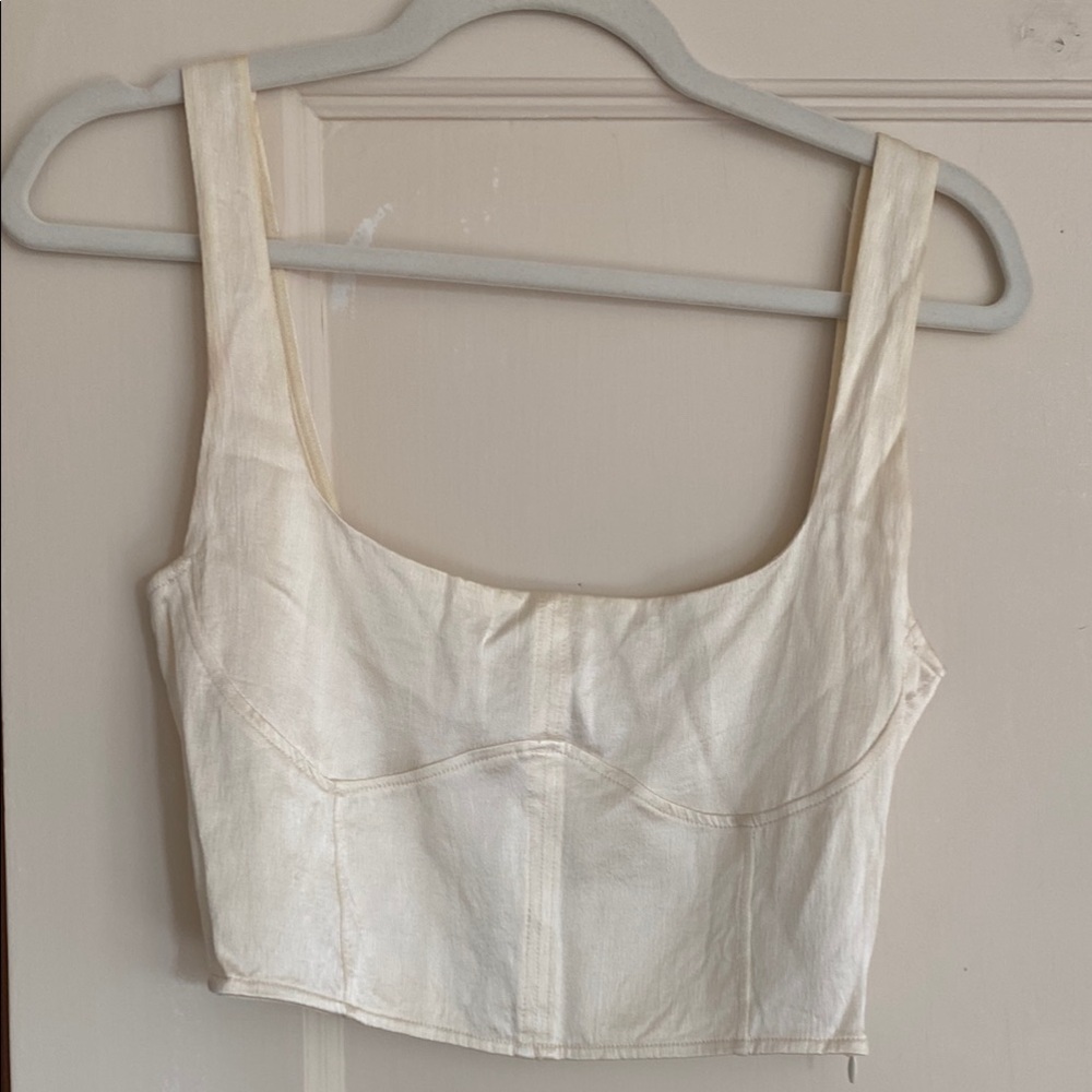 Zara satin crop top